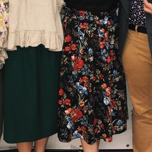 Midi floral skirt